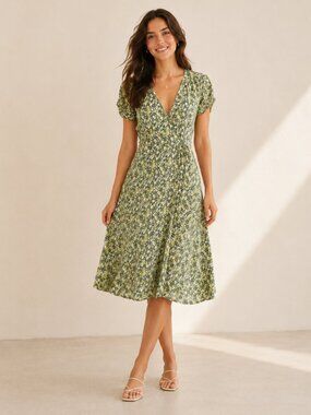 Los Angeles Atelier & Other Stories Women's Floral Wrap Dress, 0 (XS)
